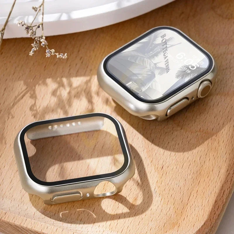 Smartwatch Band Accessories - Tempered Glass+Cover For Apple watch Case
