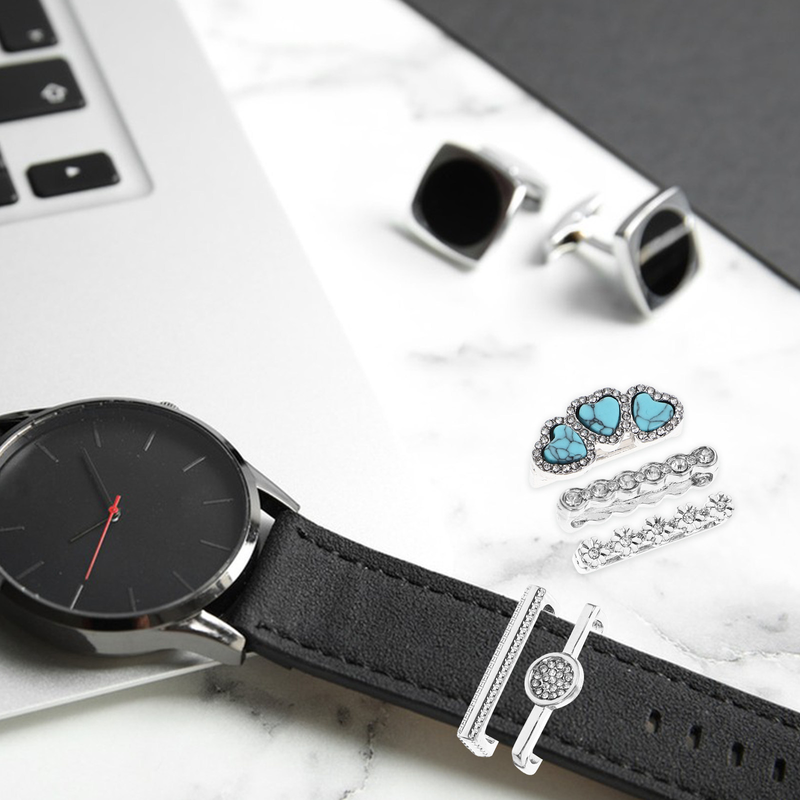 5Pcs Premium Alloy Watchband R - Smartwatch Straps & Accessories ulasan dan harga