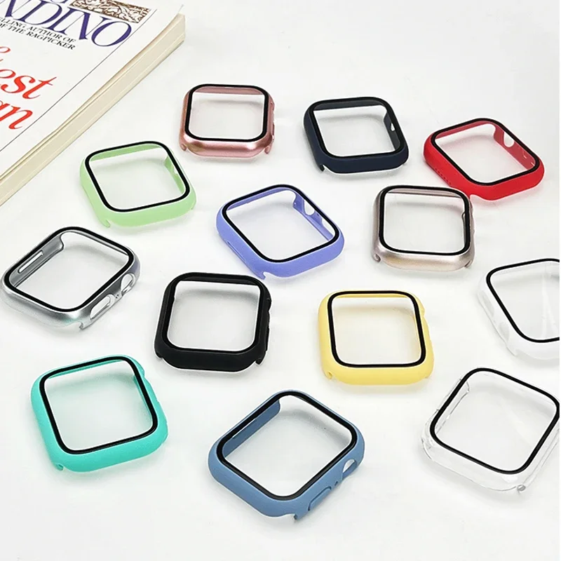Tempered Glass+cover For Apple - Apple Smartwatch Accessories ulasan dan harga