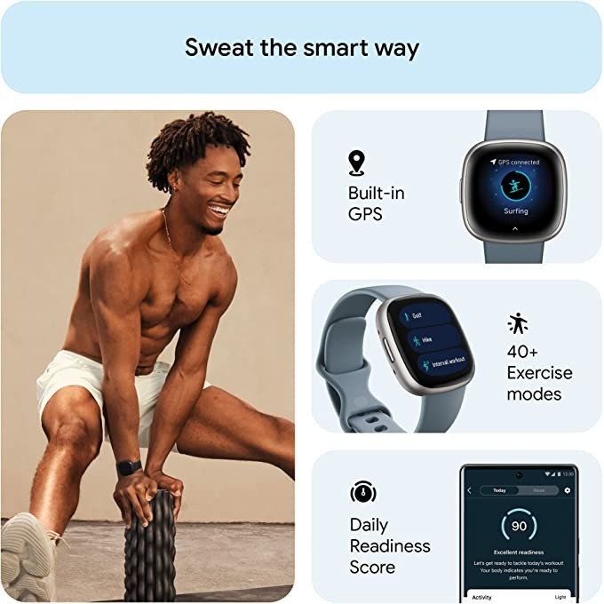 Fitbit Versa 4 Smart Watch Bui - Smartwatch Touch ulasan dan harga