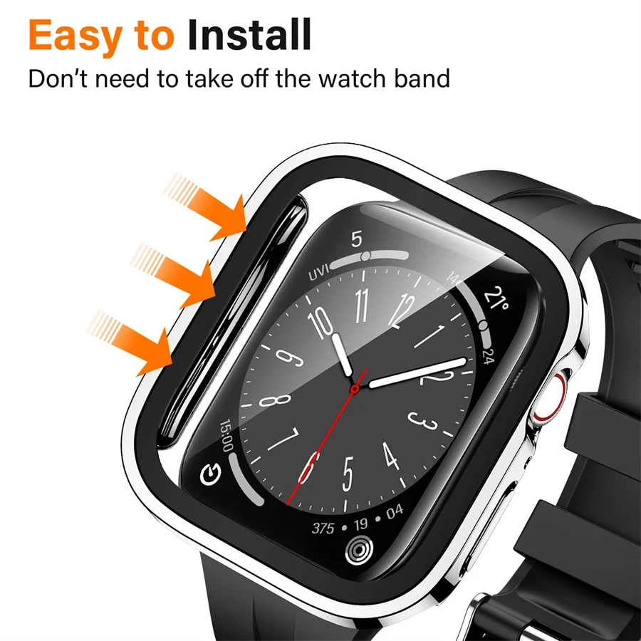Glass+cover For Apple Watch ca - Apple Smartwatch Accessories ulasan dan harga