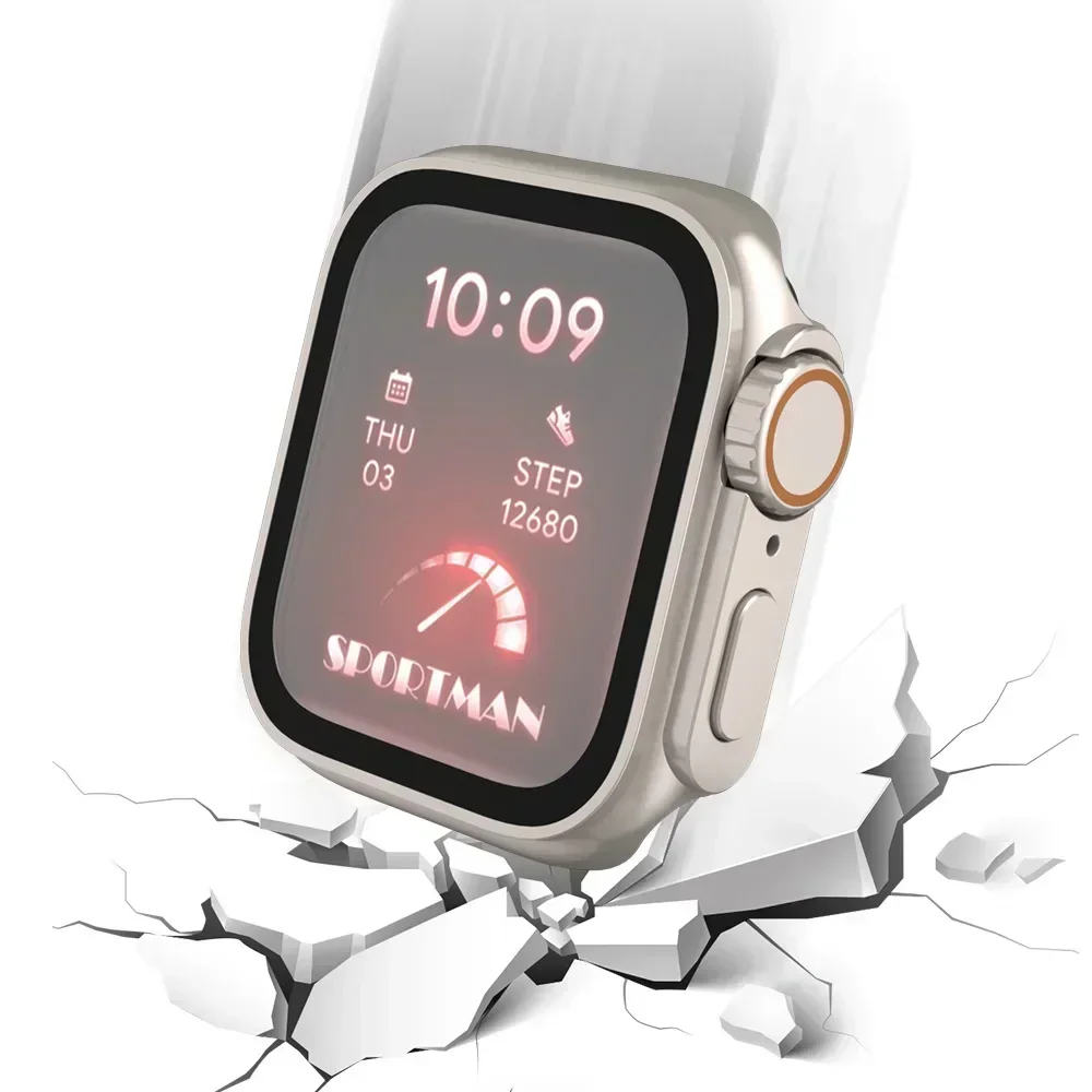 2PCS Tempered Glass+Cover For  - Apple Smartwatch Accessories ulasan dan harga