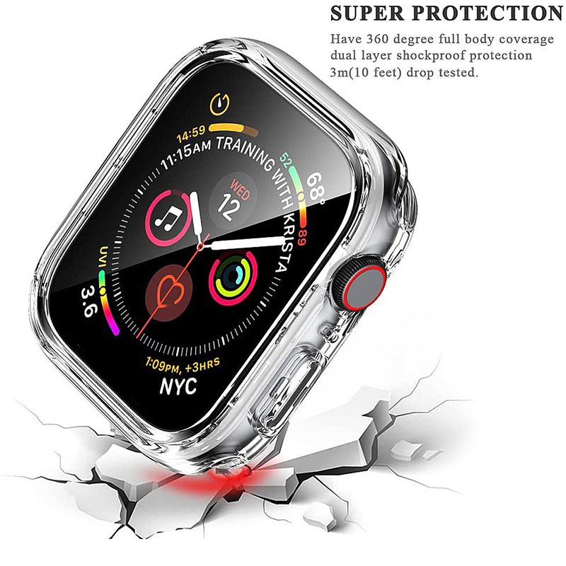 Tempered Glass+cover For Apple - Apple Smartwatch Accessories ulasan dan harga