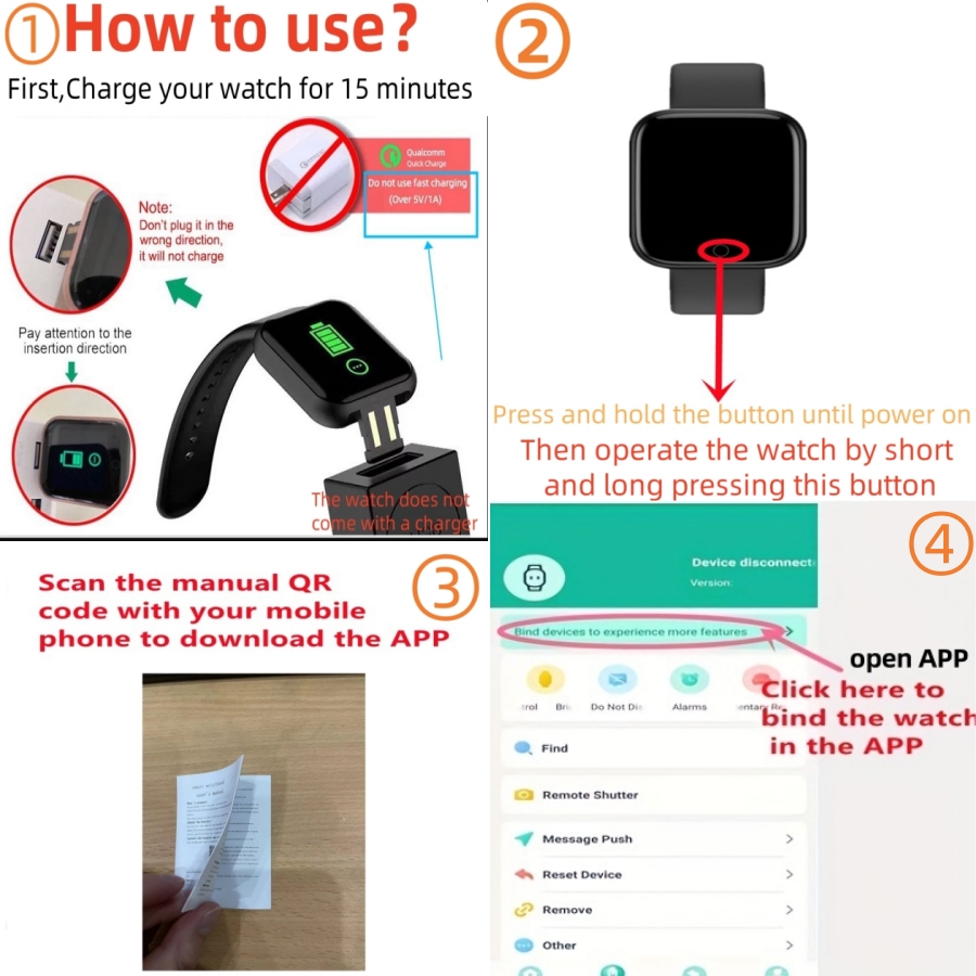 Smart Watch Message Remind Mus - Smartwatch Touch ulasan dan harga
