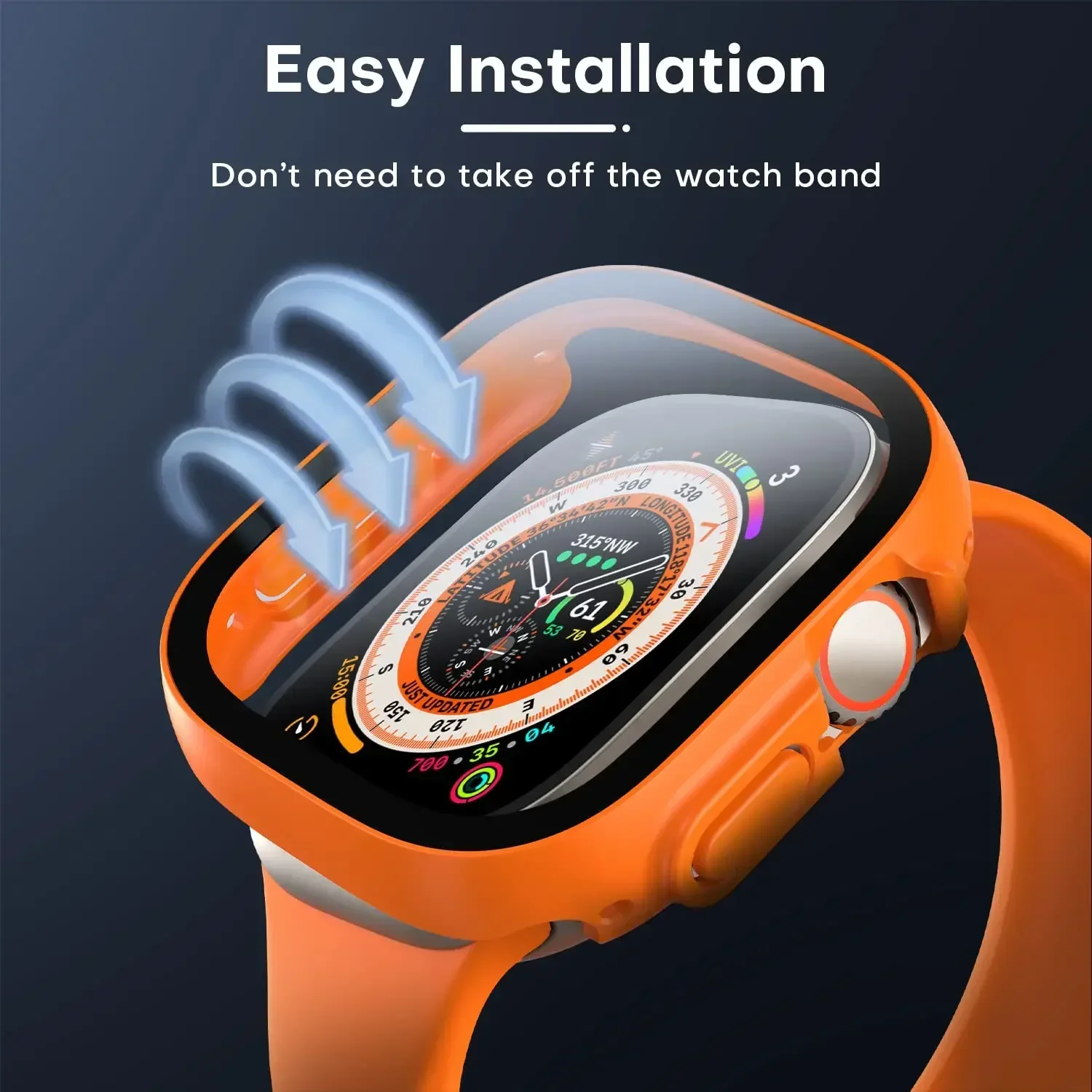 Glass+ Cover For Apple Watch c - Smartwatch Band Accessories ulasan dan harga