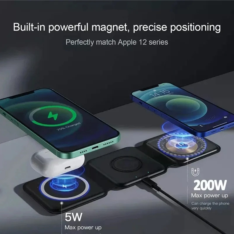 3 In 1 Magnetic Portable Wirel - Watch Charging Dock ulasan dan harga