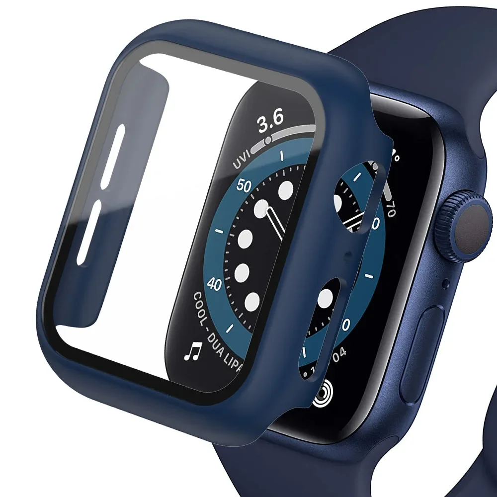 Tempered Glass+cover For Apple - Apple Smartwatch Accessories ulasan dan harga