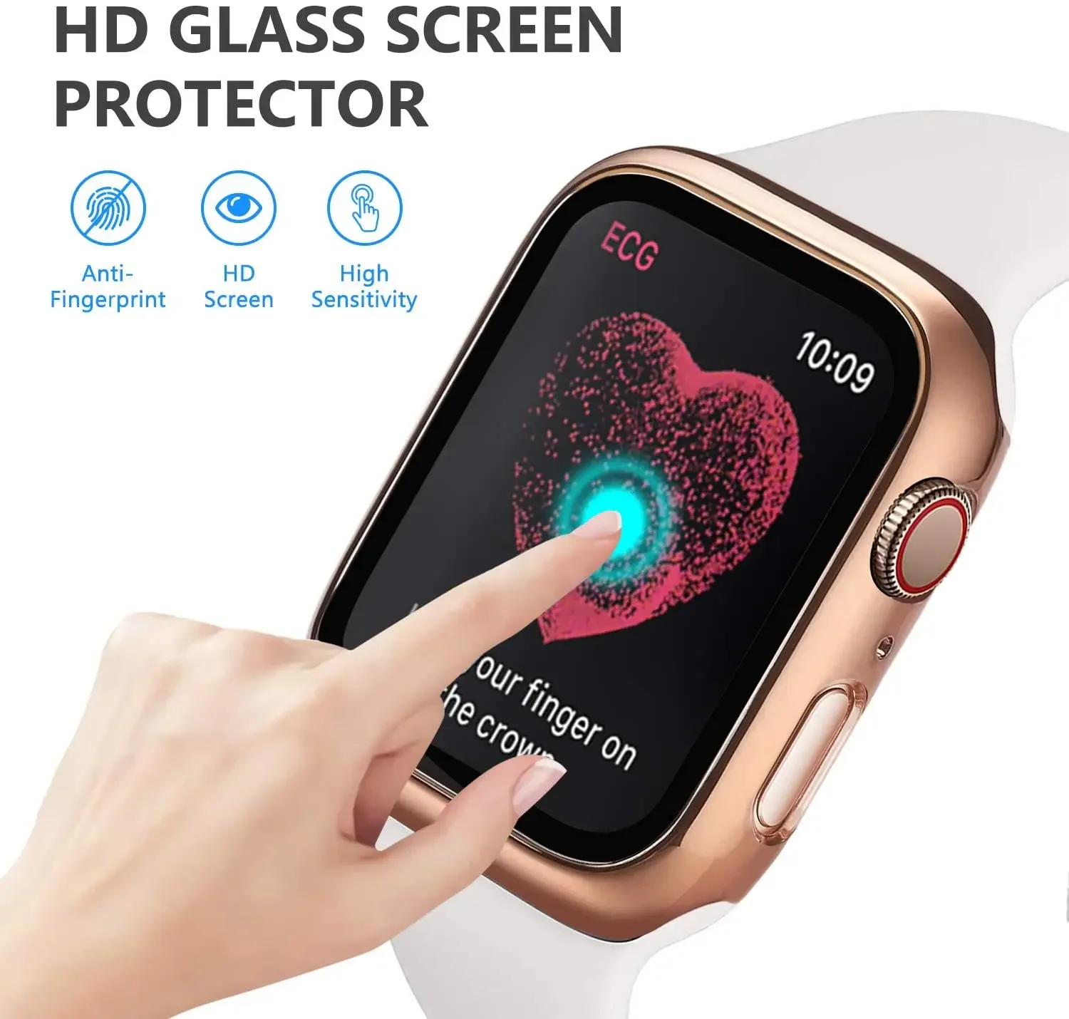 Tempered Glass+cover For Apple - Apple Smartwatch Accessories ulasan dan harga
