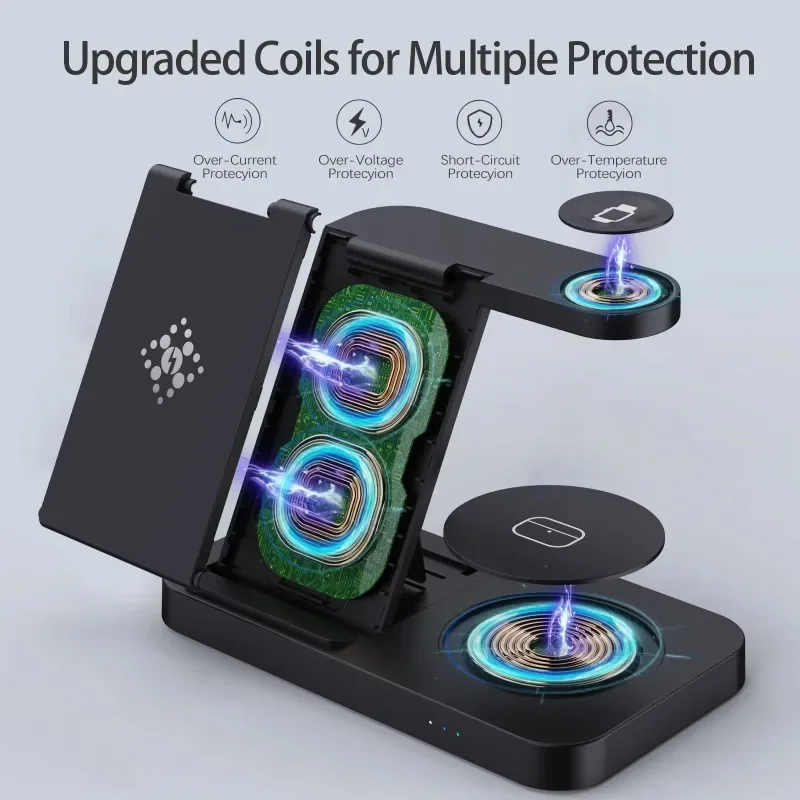 Travel 4 in 1 Wireless Charger - Watch Charging Dock ulasan dan harga