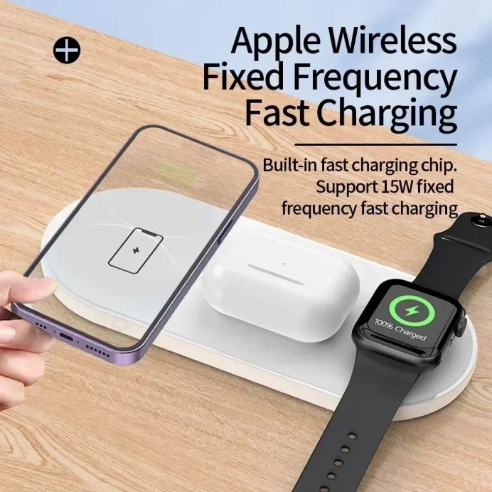 3-in-1 Wireless Charging Pad F - Watch Charging Dock ulasan dan harga