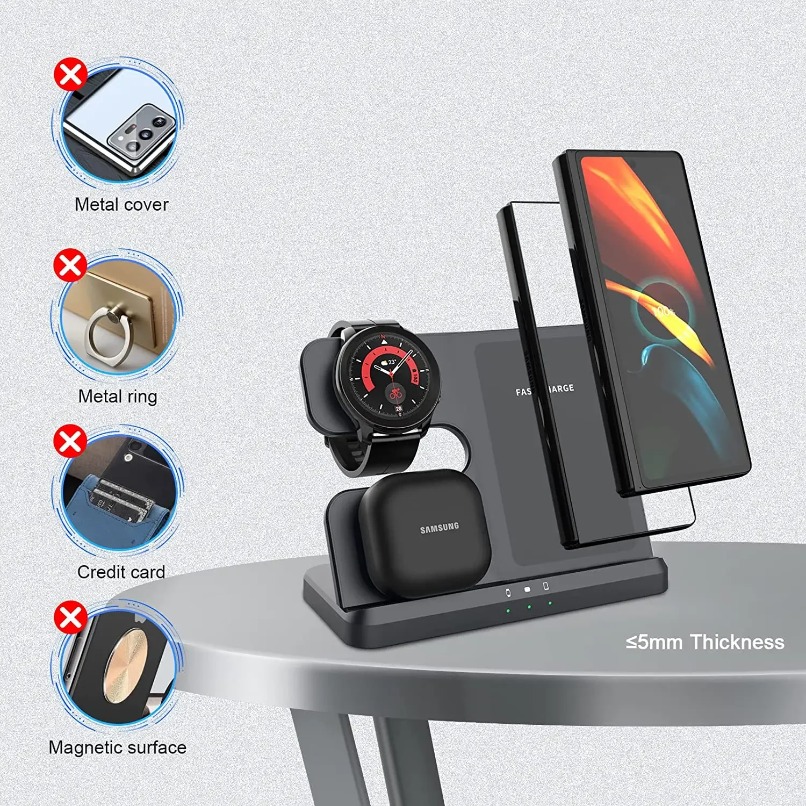 3 in 1 Fast Wireless Charger S - Watch Charging Dock ulasan dan harga