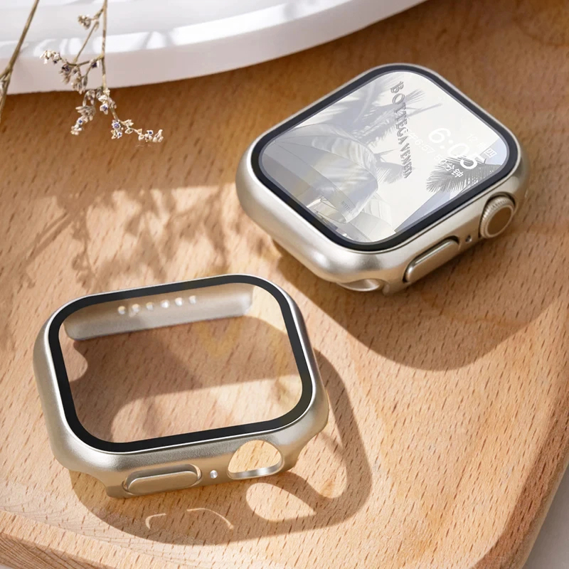 Tempered Glass+cover For Apple - Smartwatch Band Accessories ulasan dan harga